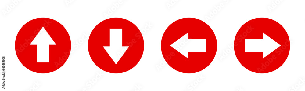 Up, down, left, right arrow icon set Up, down, left, right arrow icon set