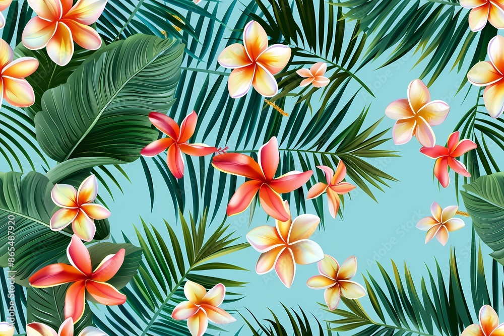 Tropical Floral Pattern: A Seamless Design Tropical Floral Pattern: A Seamless Design