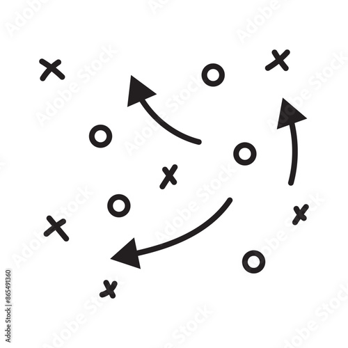 Simple strategy line icon. Stroke pictogram. Vector illustration isolated on a white background. Premium quality symbol. Vector sign for mobile app and web sites.