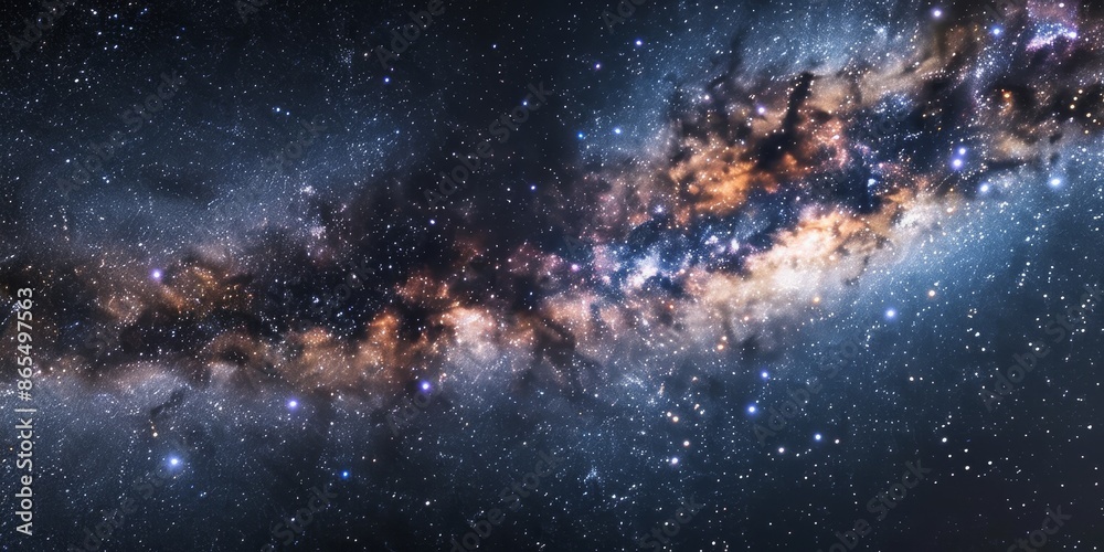 Fototapeta premium Amazing view of the starry sky and the Milky Way.