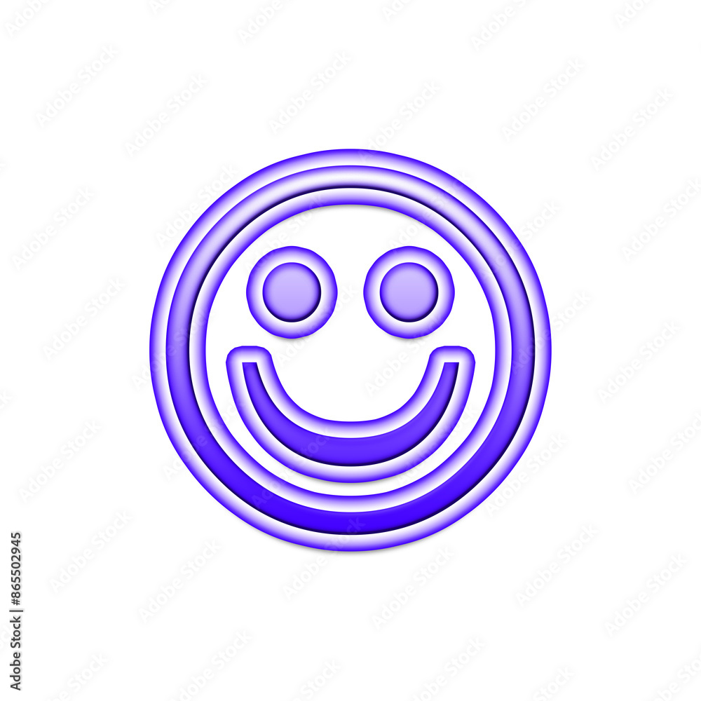 Smiley Face, Happy Face, Beveled with Purple Theme, on a Transparent Background, Smiley Face, Happy Face, Beveled with Purple Theme, on a Transparent Background,