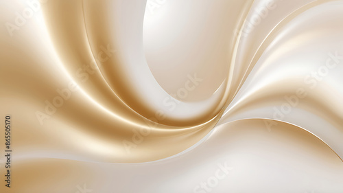 Abstract white gold Gradient background luxury with golden line wave that looks modern blurry background. ai