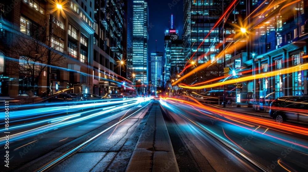 Cityscape with Streaks of Light Cityscape with Streaks of Light