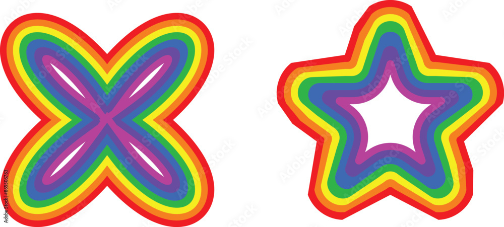Obraz premium Rainbow Graphics in Vector Format Isolated.eps10