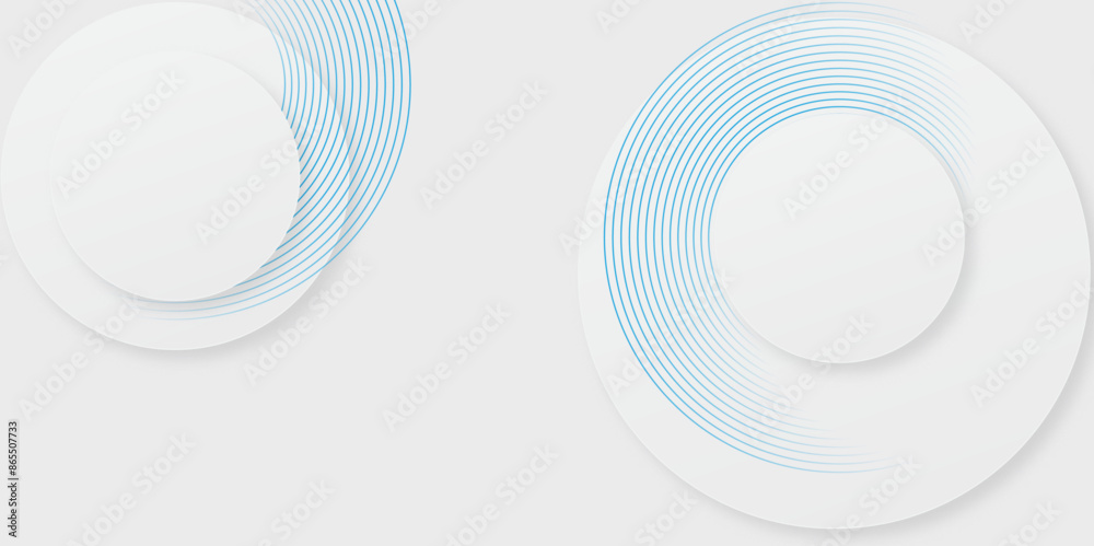 Abstract white background with blue circle rings. Digital future technology concept. Abstract background design. vector illustration. Abstract white background with blue circle rings. Digital future technology concept. Abstract background design. vector illustration.
