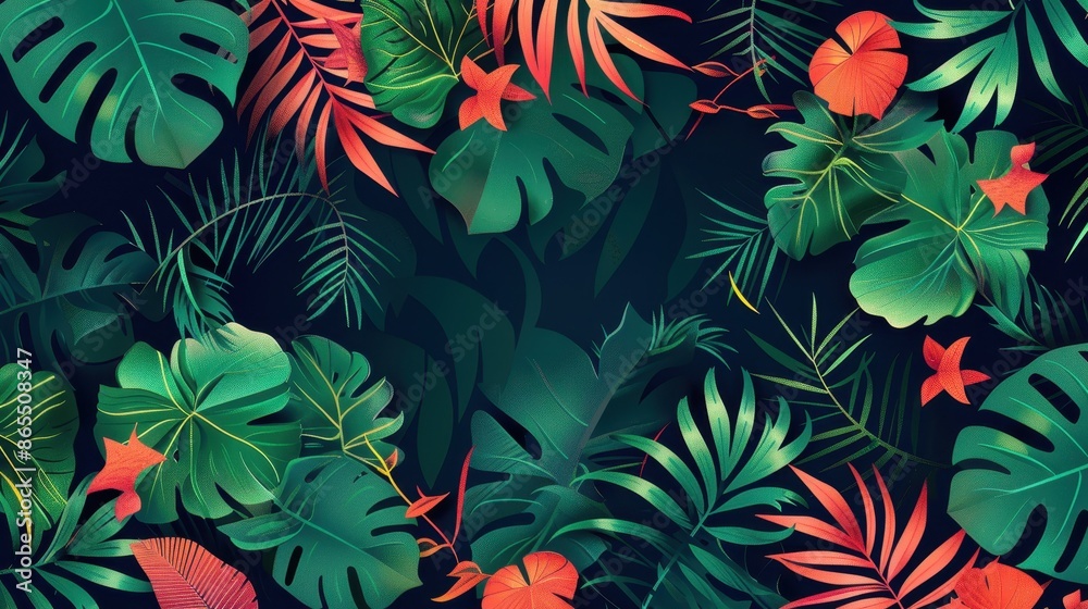 Summer tropical summer leaves Summer tropical summer leaves
