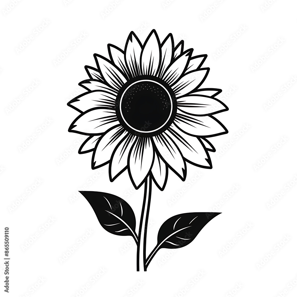 Fototapeta premium Sunflower icon. Simple illustration of sunflower vector icon for web