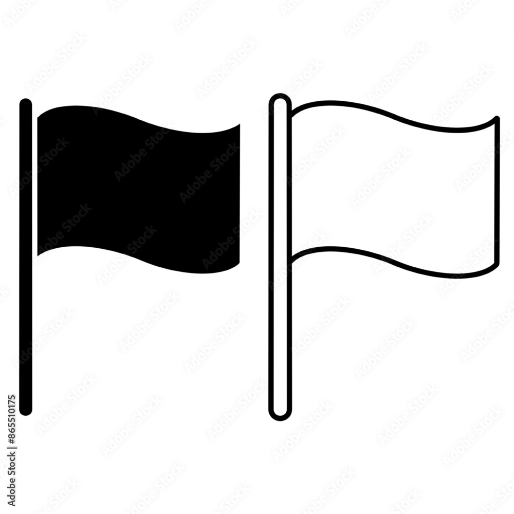 Editable vector flag marker icon. Black, line style, transparent white background. Part of a big icon set family. Perfect for web and app interfaces, presentations, infographics, etc Editable vector flag marker icon. Black, line style, transparent white background. Part of a big icon set family. Perfect for web and app interfaces, presentations, infographics, etc