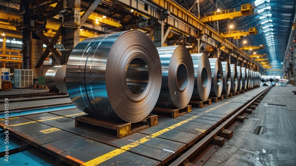 Steel sheet forming factory steel sheet coil Stored in a warehouse Steel sheet forming factory steel sheet coil Stored in a warehouse