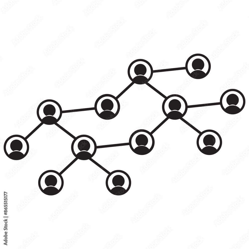 People network and connecting people icon. Vector illustration. EPS 10/AI