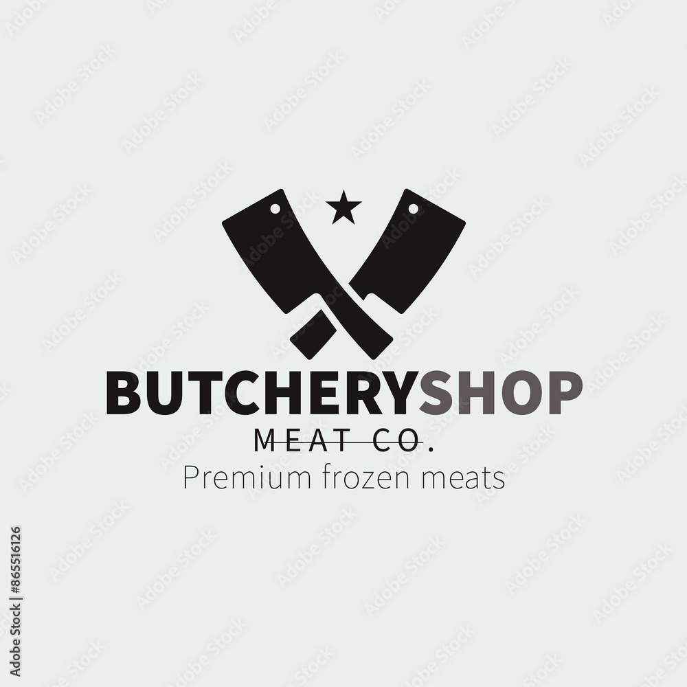 Vector of butchery shop logo design illustration
Vector of butchery shop logo design illustration
