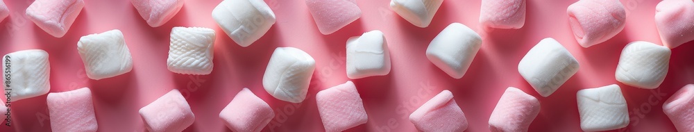 Pink and White Marshmallow Pattern Pink and White Marshmallow Pattern