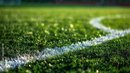 Wallpaper Mural Close-up photo of grass corner on a football field Torontodigital.ca