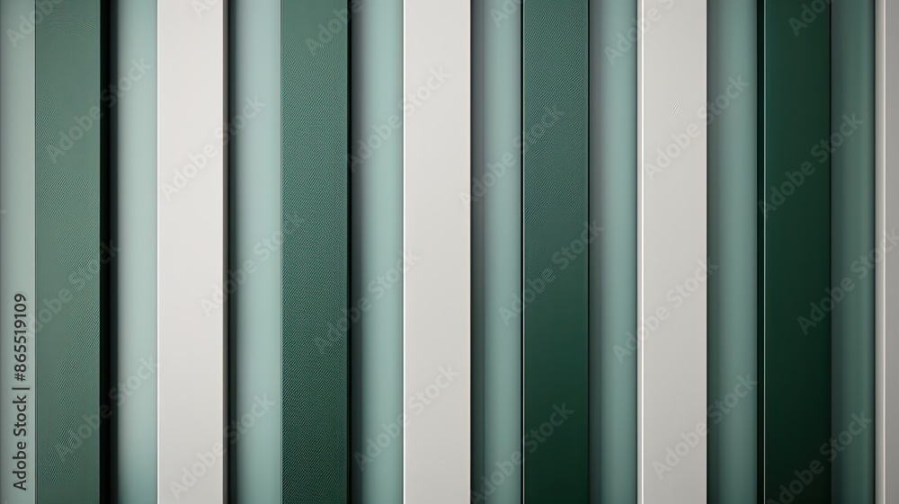 Obraz premium Silver and green metallic stripes, festive Christmas background, modern and elegant