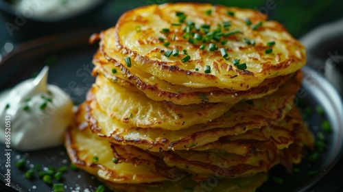 Crispy Potato Pancakes With Chives photo