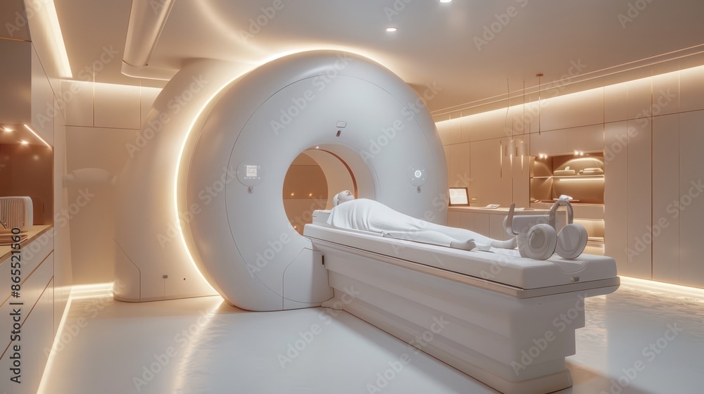 How to do an MRI scan of the body using a tunnel scan Stock ...
