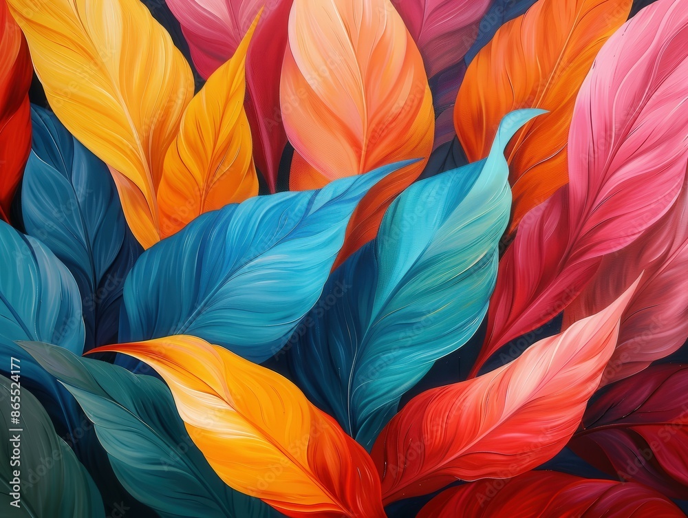 Colorful Abstract Leaves Colorful Abstract Leaves