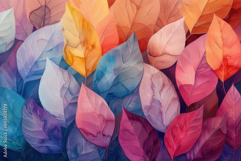 Colorful Abstract Leaf Background Colorful Abstract Leaf Background