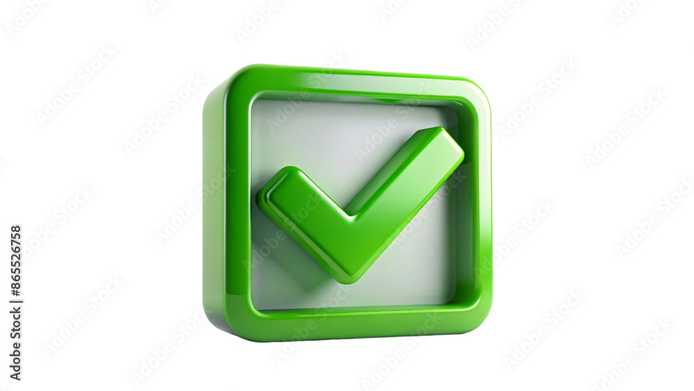 Modern 3D illustration of a blue checkmark symbol in a square shape, checkmark design grafic resource isolated transparent background Modern 3D illustration of a blue checkmark symbol in a square shape, checkmark design grafic resource isolated transparent background