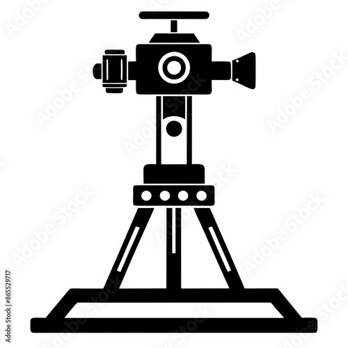 Camera stand vector silhouette