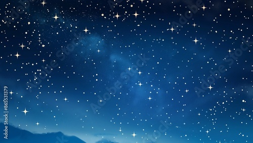 Illustrated starry night sky background	