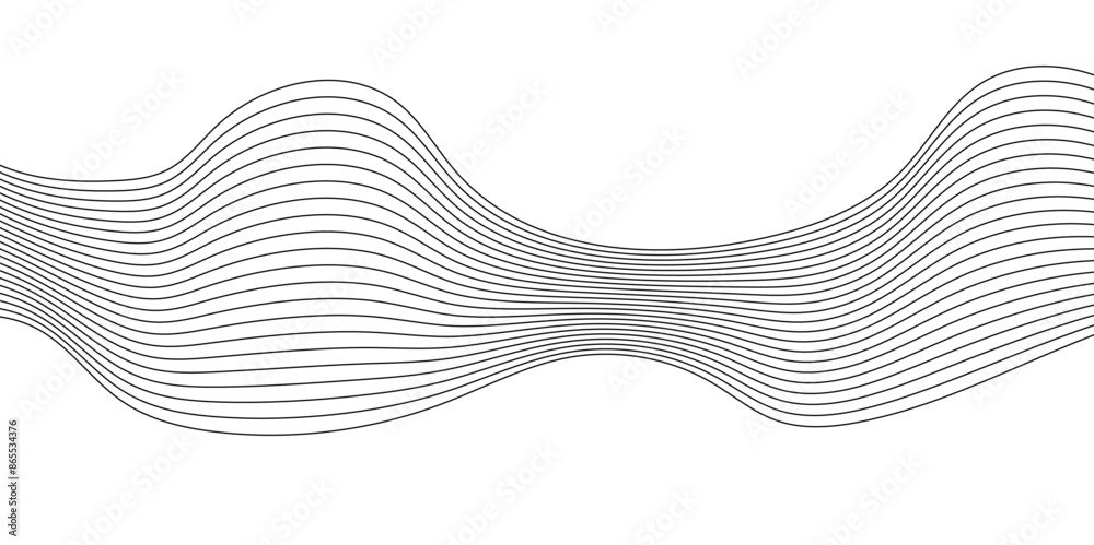 Fototapeta premium 3d waves and curved lines vector format abstract wallpaper for desktop digital art backdrop 3d texture raphic illustration 