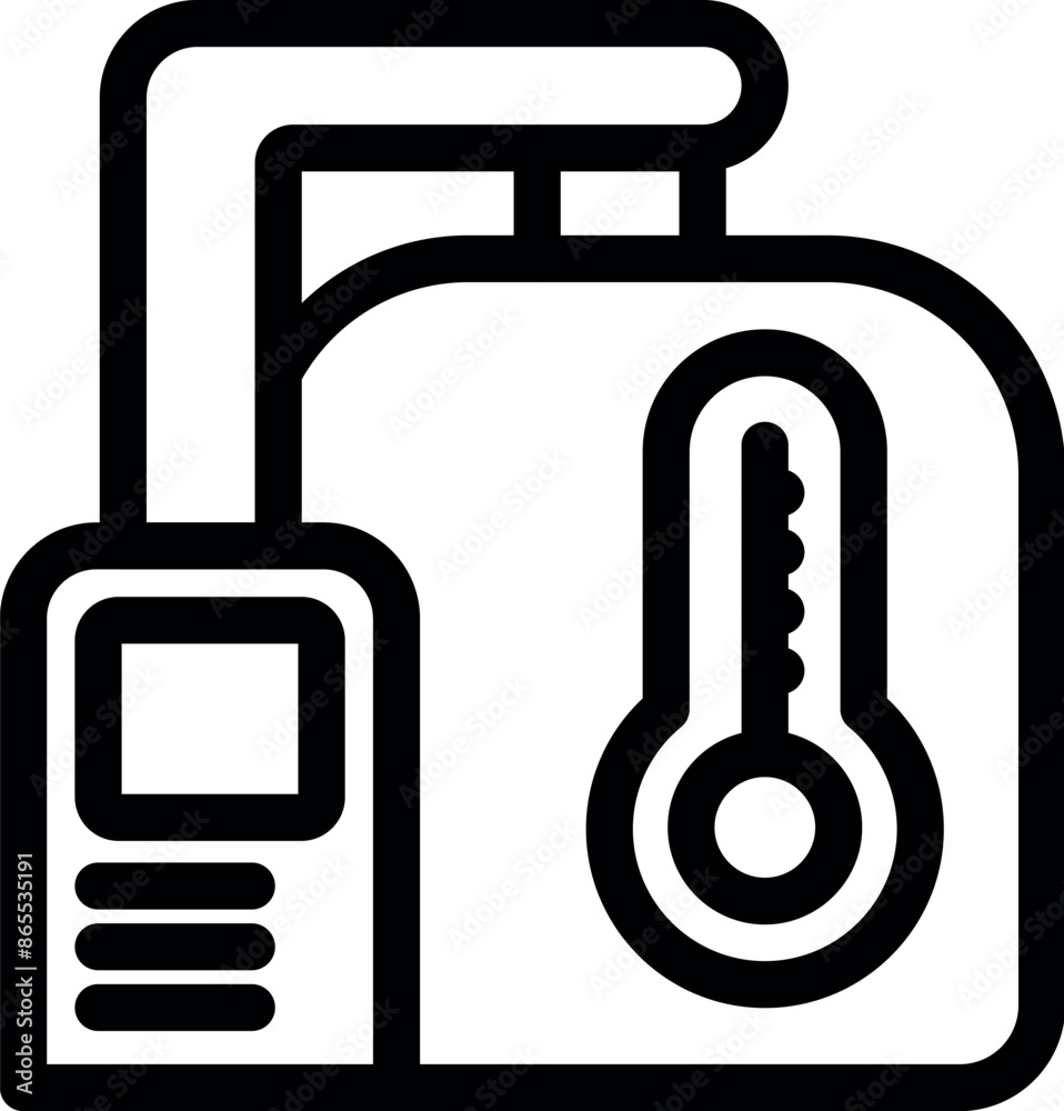 Modern digital thermometer is displaying the temperature reading Modern digital thermometer is displaying the temperature reading