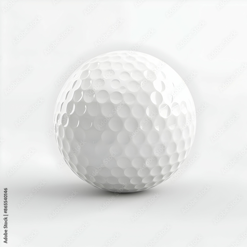 Close-up of a white golf ball with dimples on a clean, minimalist background, ideal for sports and recreation projects. Close-up of a white golf ball with dimples on a clean, minimalist background, ideal for sports and recreation projects.
