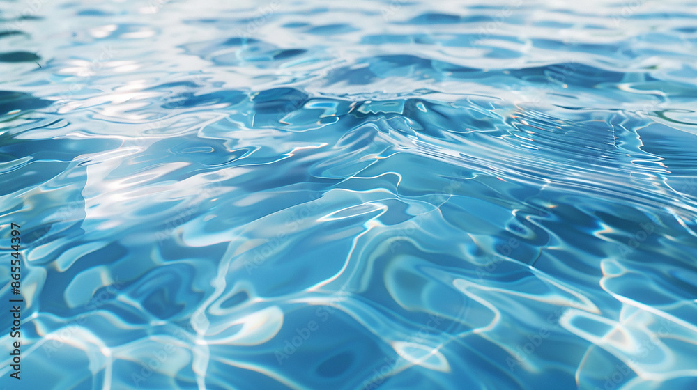 A close-up of clear blue water with gentle ripples. The image captures the purity and tranquility of water, making it ideal for themes of hydration, nature, and calmness, with ample copy space. A close-up of clear blue water with gentle ripples. The image captures the purity and tranquility of water, making it ideal for themes of hydration, nature, and calmness, with ample copy space.