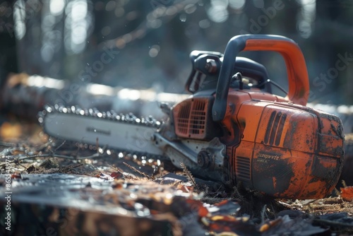 Chainsaw Safety Instructional Poster with Diagrams and Step-by-Step Guides for New Users