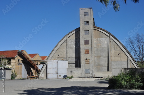 Abandoned carob warehouses in Limassol at Cyprus