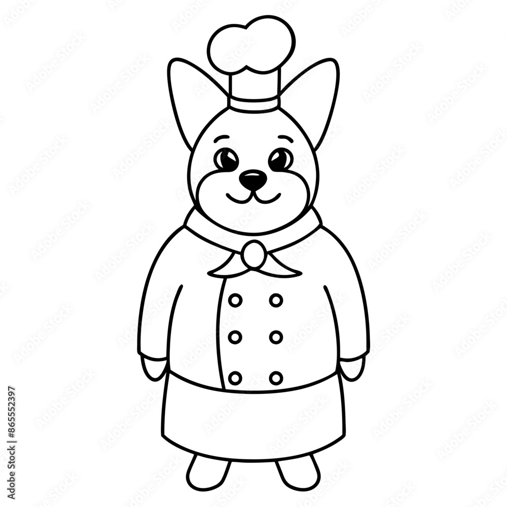 Obraz premium Corgi dog breed coloring page