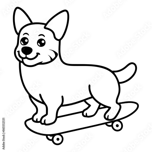 Corgi dog breed coloring page