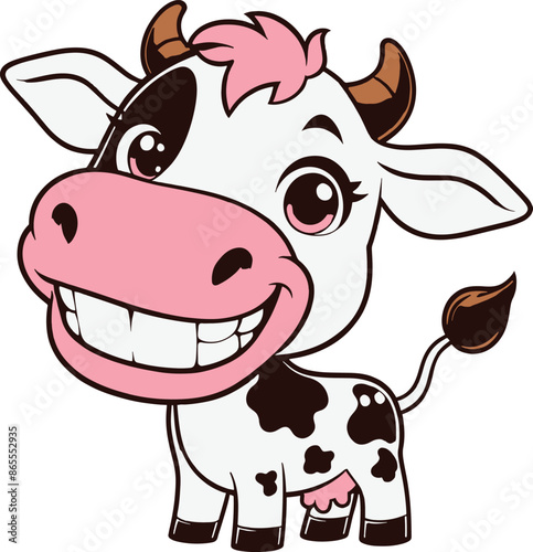 Cute Cow Cartoon Icon