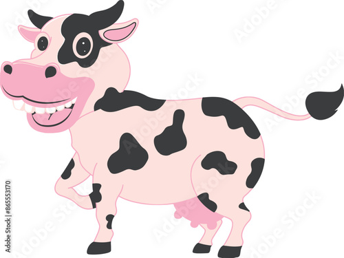 Cute Cow Cartoon Icon