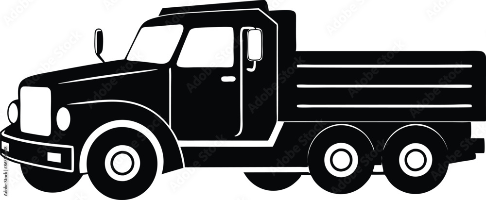 Truck silhouette vector illustration design Truck silhouette vector illustration design