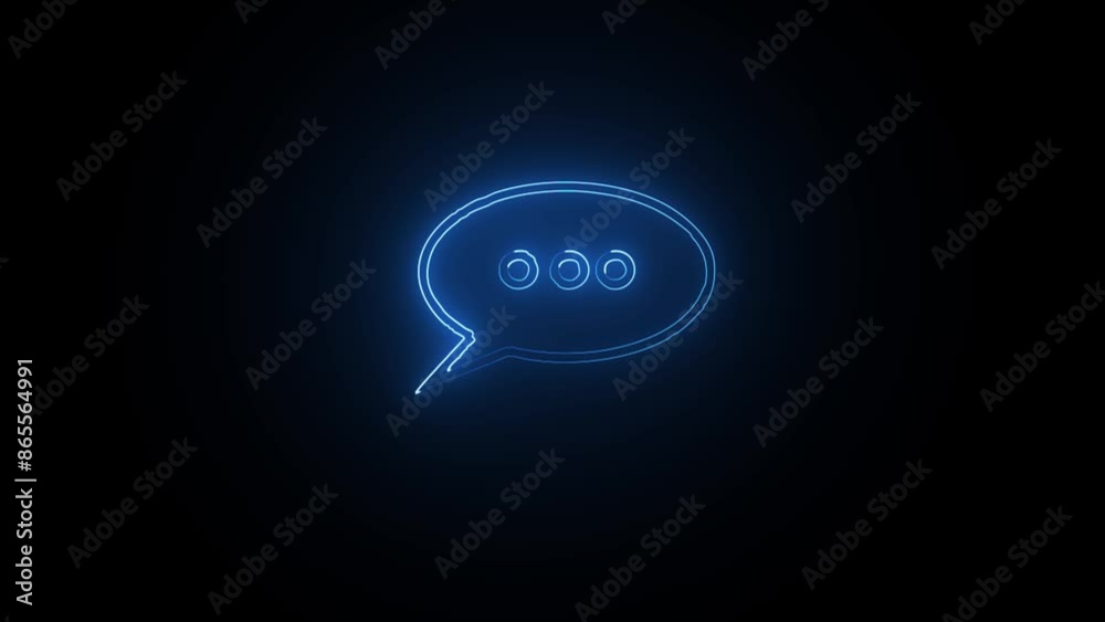 Glowing messages neon animation on black background. 4k video Glowing messages neon animation on black background. 4k video