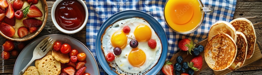 USA patriotic breakfast background, USA patriotic breakfast background,