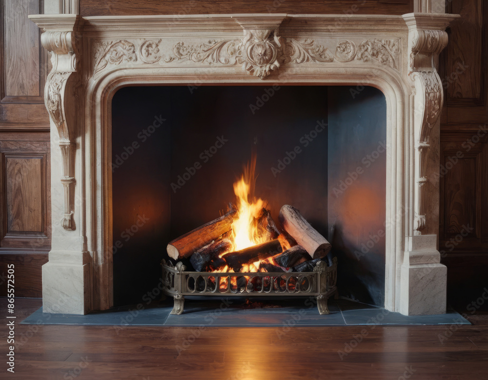 Le fiamme del caminetto illuminano il salotto, creando un angolo di pura tranquillità.
