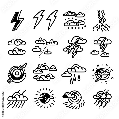 Storm icon, electricity icon, flash icon, lightning icon, thunder icon, thunderstorm icon, weather icon, danger icon, illustration icon, bolt icon, light icon, thunderbolt icon, climate icon, stroke i