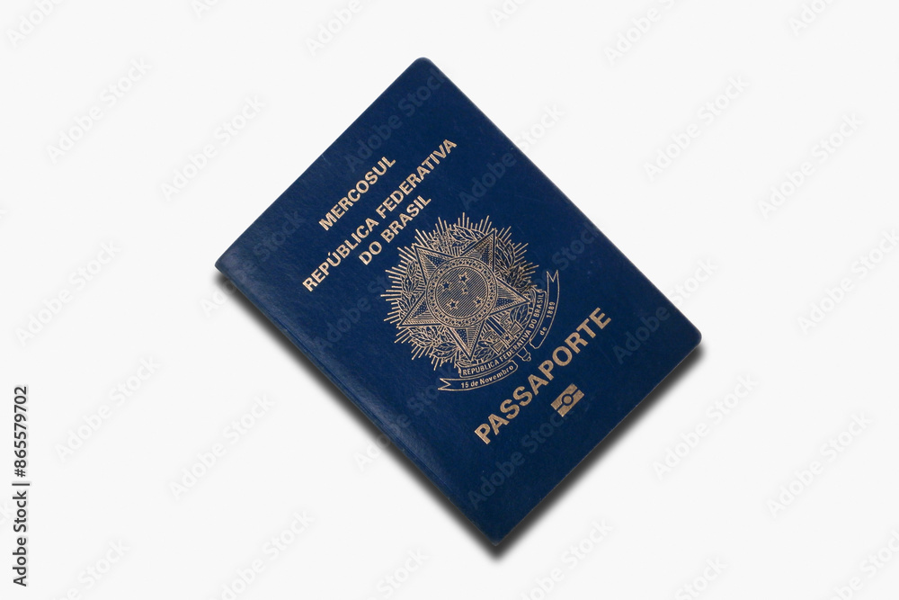 Brazilian passport isolated on a white background Brazilian passport isolated on a white background