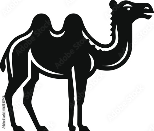 Cute camel logo design. Simple symbol of camel.