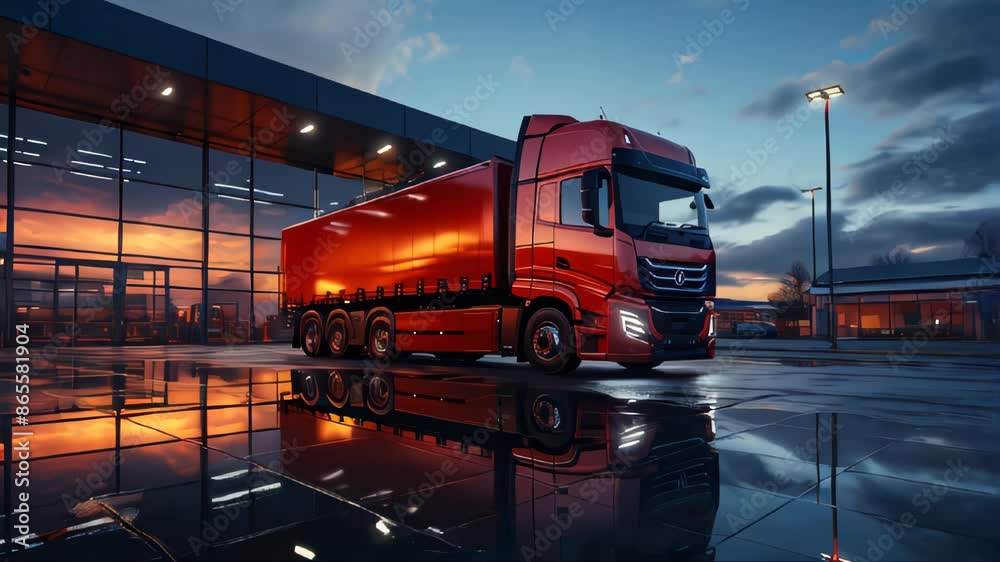 Large automated warehouse logistics center for the delivery and storage of goods Large automated warehouse logistics center for the delivery and storage of goods