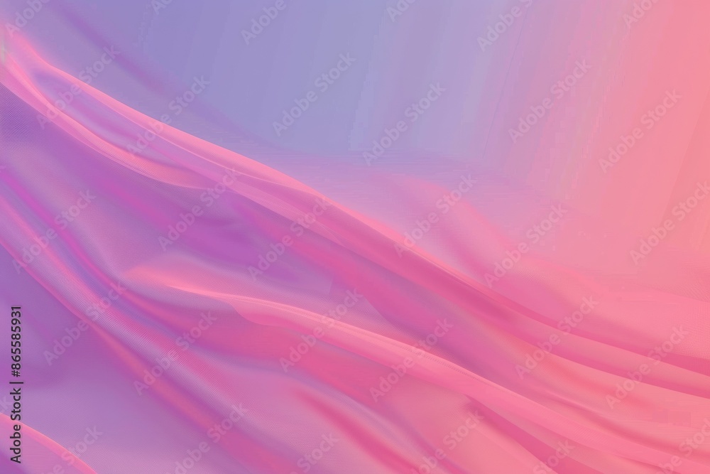 Fototapeta premium Abstract soft pink and purple gradient background with flowing fabric