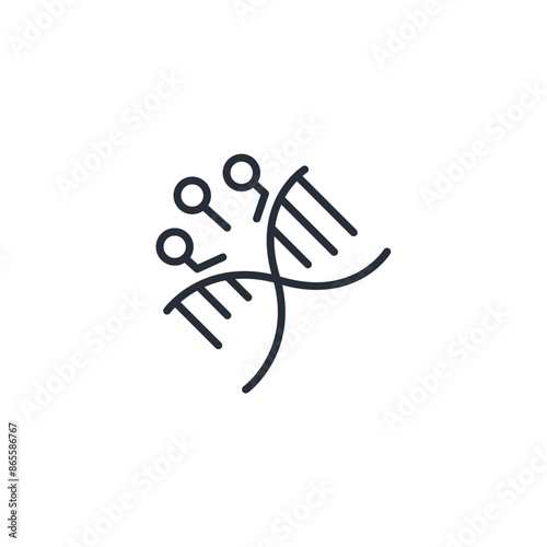 Dna icon. vector.Editable stroke.linear style sign for use web design,logo.Symbol illustration.