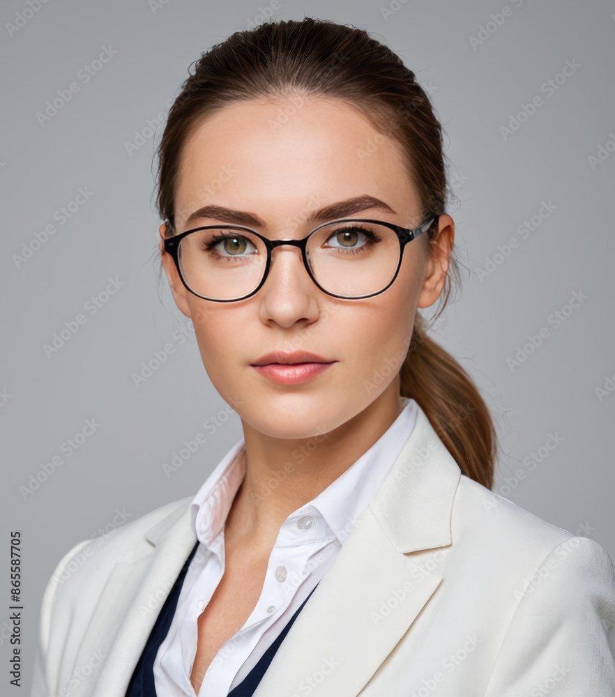 Professional Success Woman in White Shirt and Blazzer Professional Success Woman in White Shirt and Blazzer