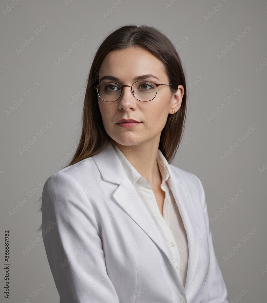 Professional Success Woman in White Shirt and Blazzer Professional Success Woman in White Shirt and Blazzer