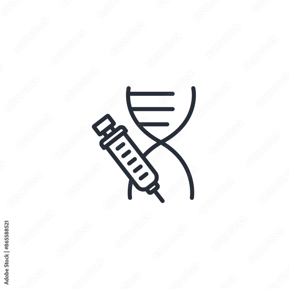 genetic modification icon. vector.Editable stroke.linear style sign for use web design,logo.Symbol illustration. genetic modification icon. vector.Editable stroke.linear style sign for use web design,logo.Symbol illustration.