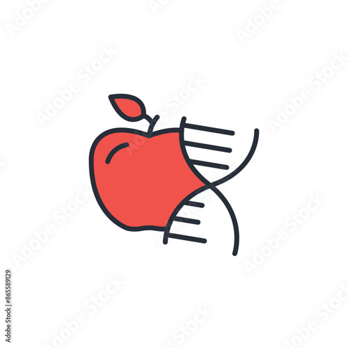 transgenic icon. vector.Editable stroke.linear style sign for use web design,logo.Symbol illustration.