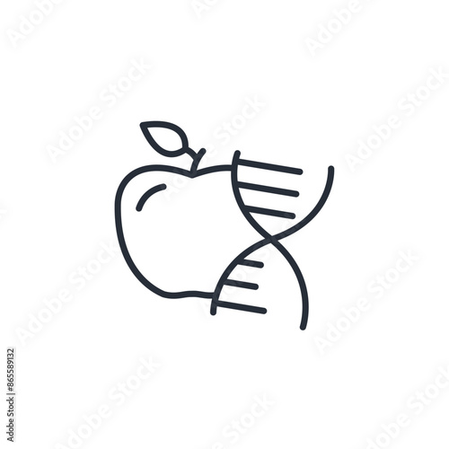 transgenic icon. vector.Editable stroke.linear style sign for use web design,logo.Symbol illustration.